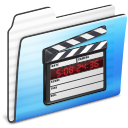 Movie Folder Stripe Icon 128x128 png